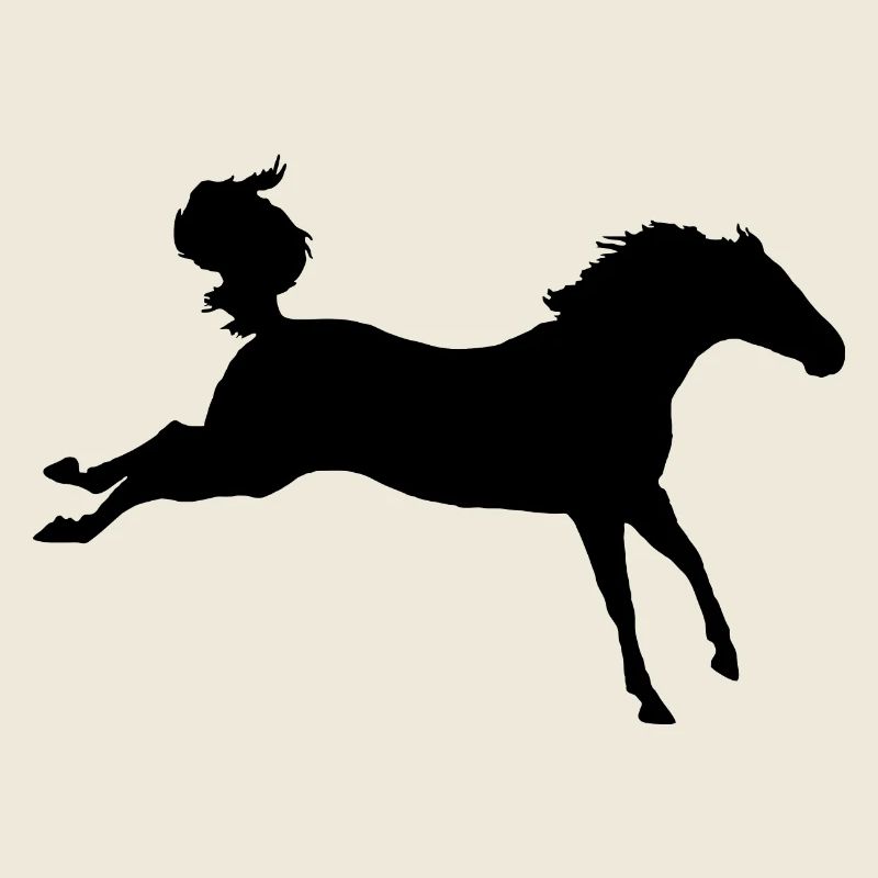 Pferd Buckelt und Tritt