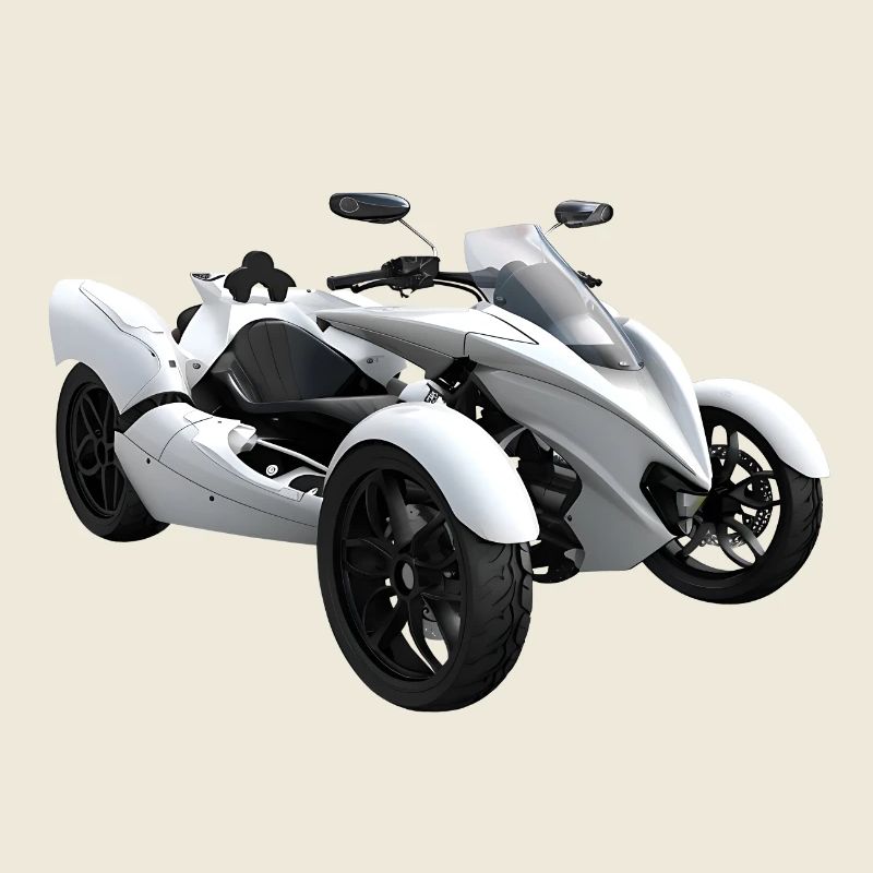 Cooles weißes Trike