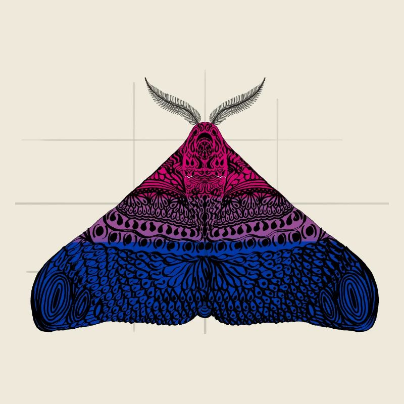 Bisexual pride moth motif A