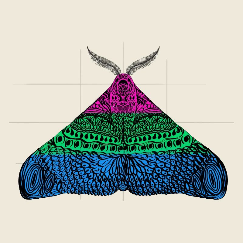 Polysexual pride moth motif A