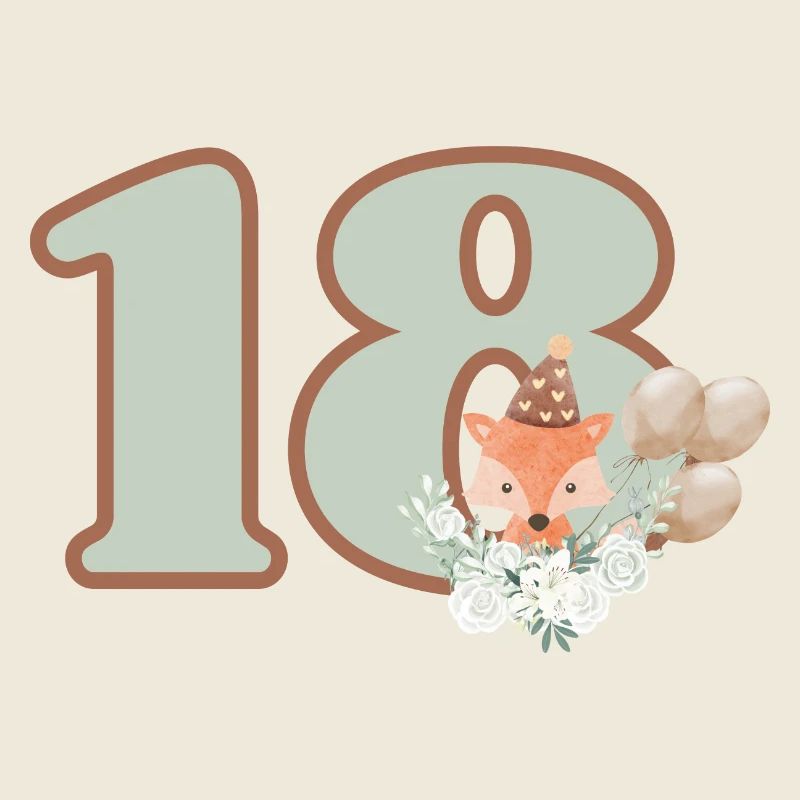 18th Birthday Fox Flowers
