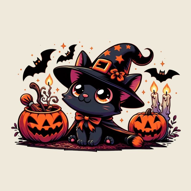 Halloween Black Kitten v2