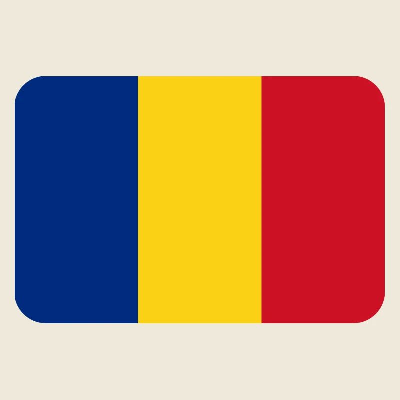 ROMANIA FLAG round corner 400 dpi