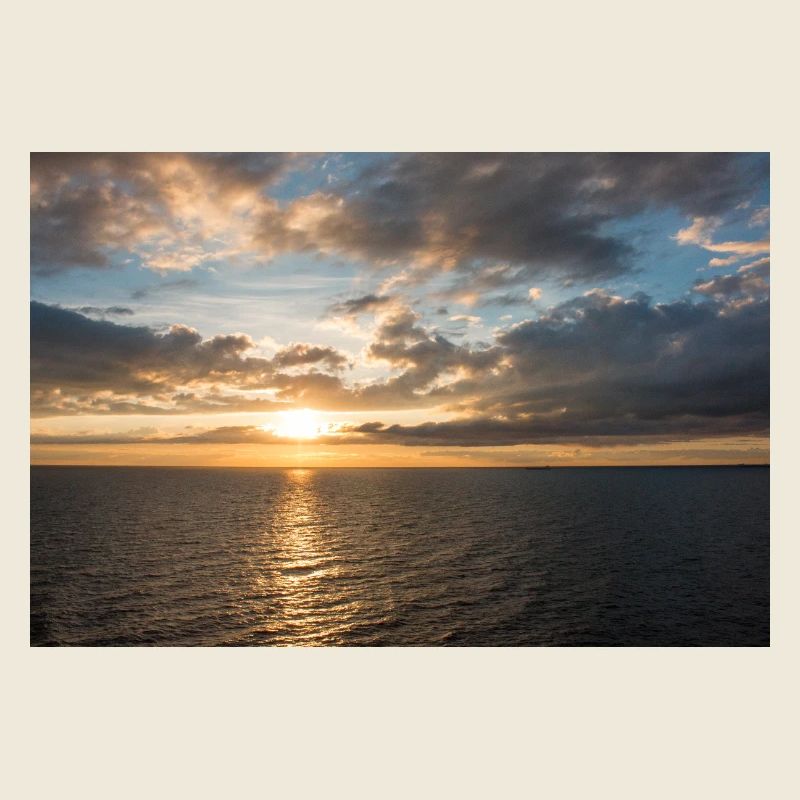 Coucher de soleil sur la mer