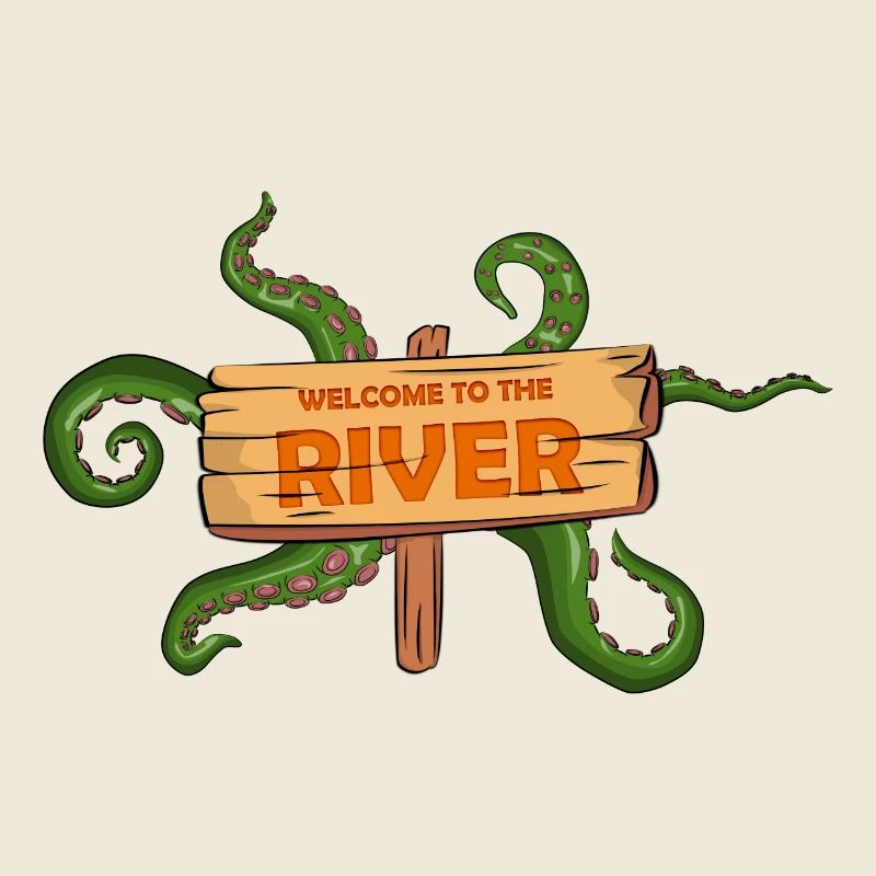 Bienvenue dans la rivière Spooky Halloween Comic Style