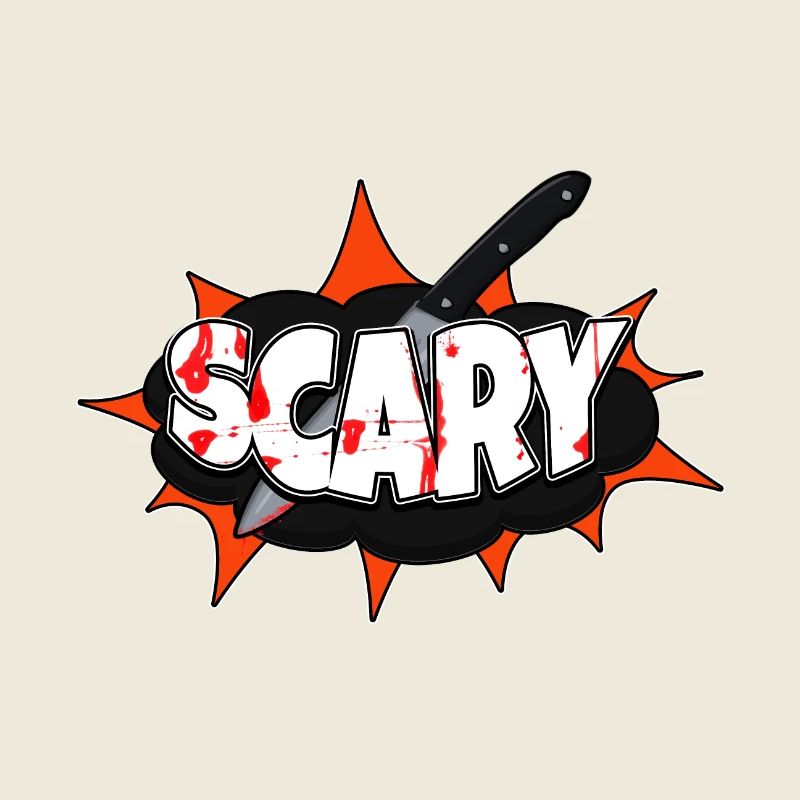 Gruselige Halloween Comic Stil Graffiti