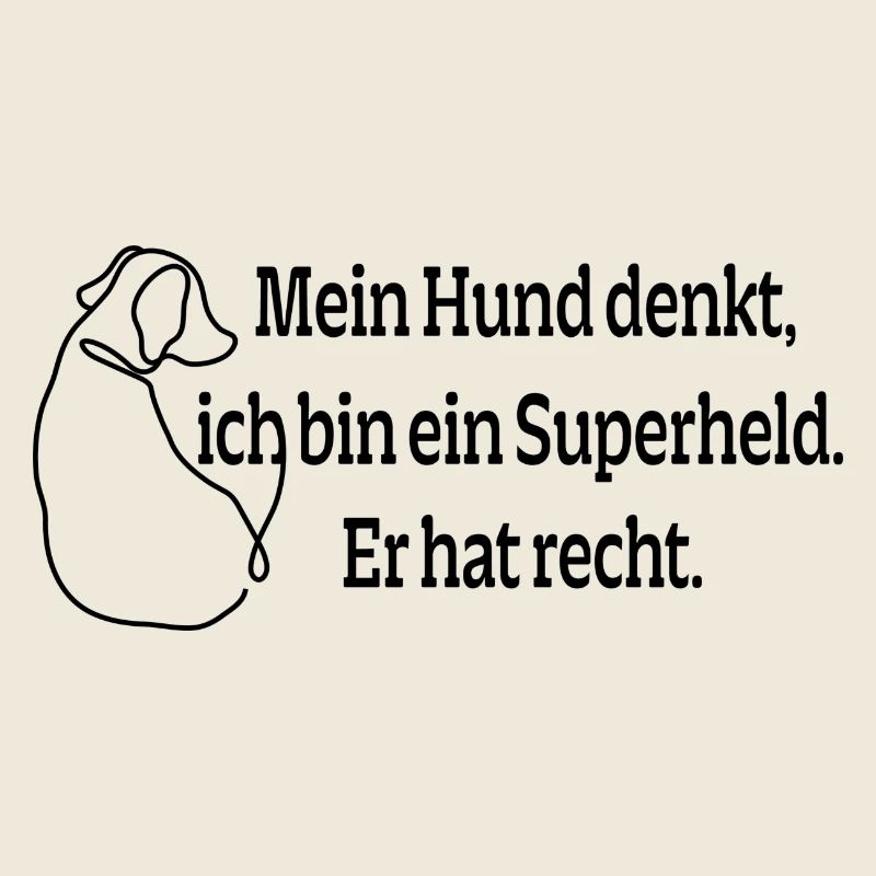 Hund Spruch Lineart