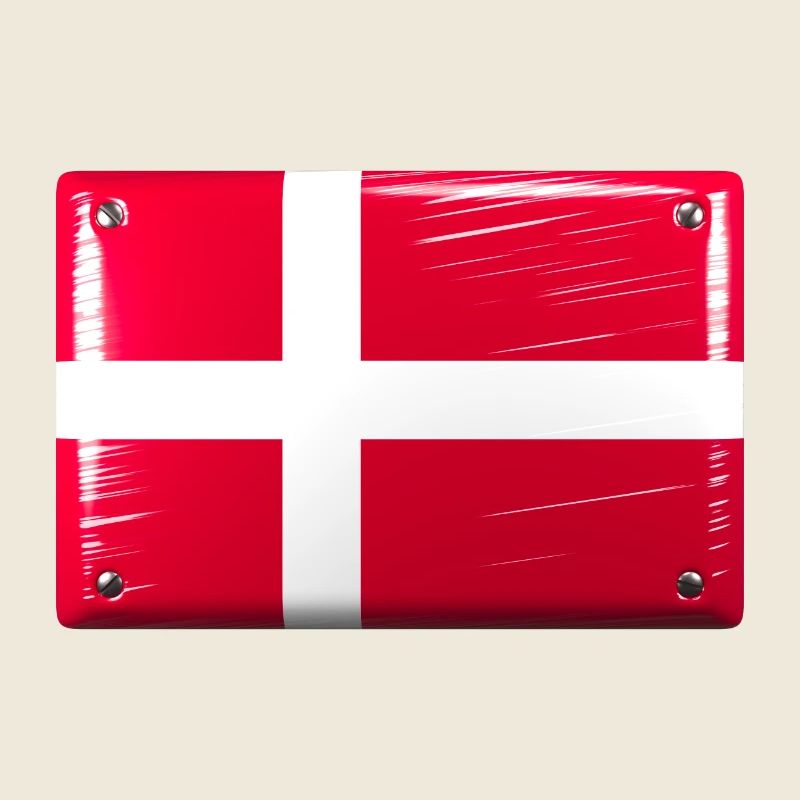 Drapeau du Danemark Drapeau Dannebrog Tin Sign Look