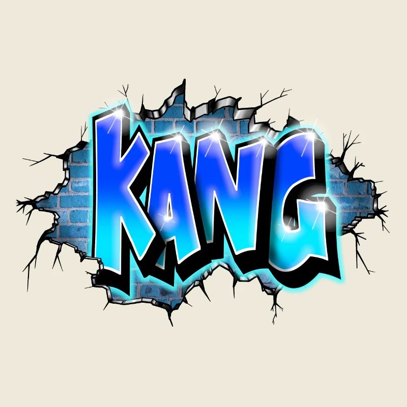 KANG GRAFFITI NAME PRINT Blau