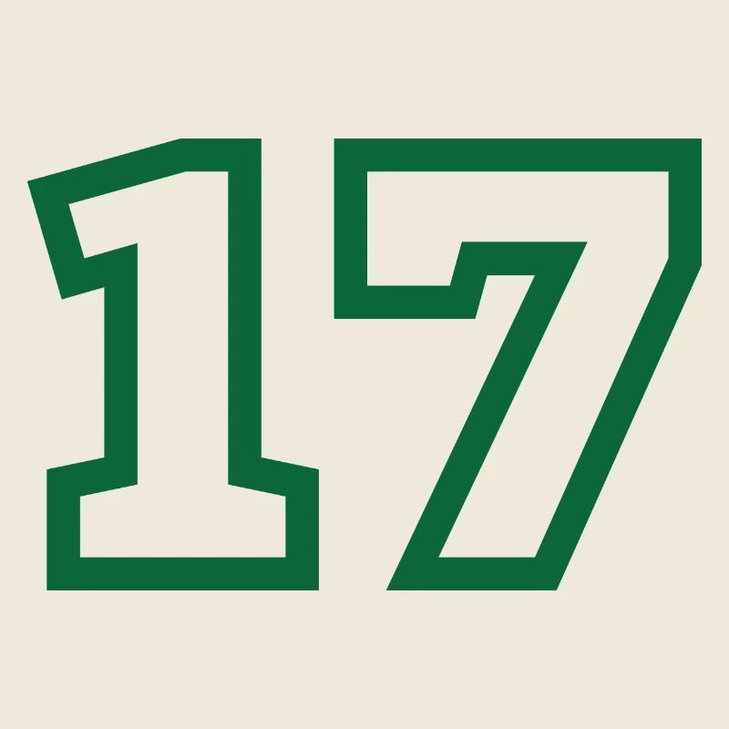 Numéro 17 sport vert