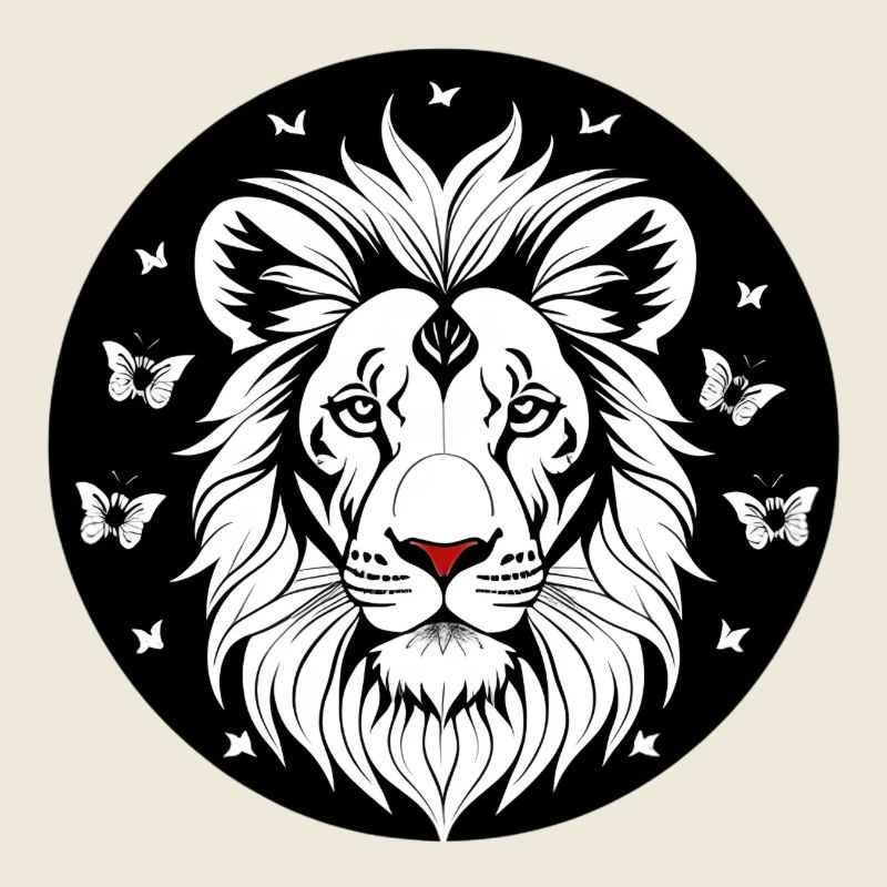 UBUNTU - Löwe mit Schmetterlingen