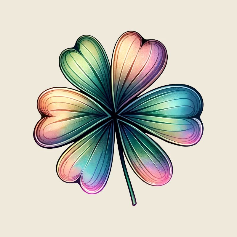 Saint Patrick's Colorful Shiny Shamrock
