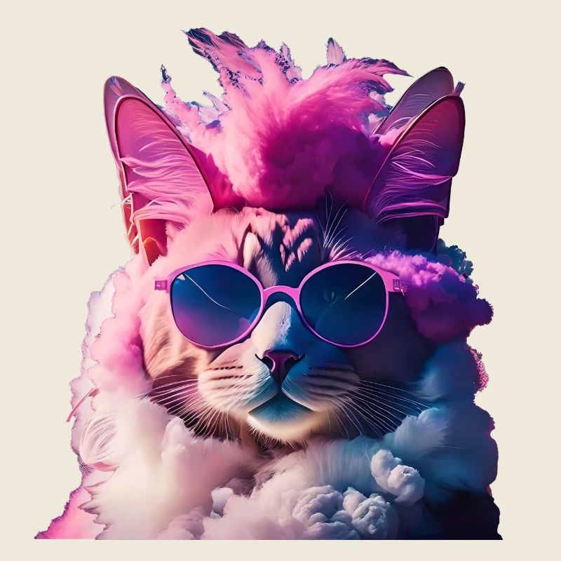 Idée cadeau chat coloré avec mohawk