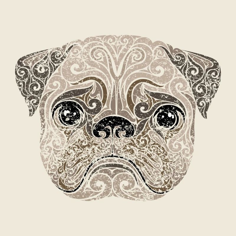 Swirly Pug (color)