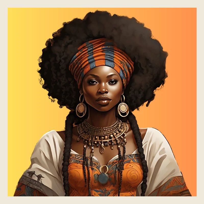Ethnische Pracht im Afro-Stil