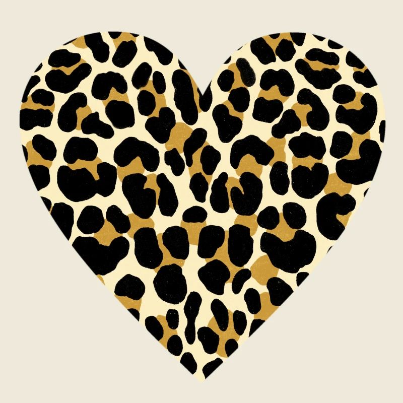 Coeur à imprimé léopard