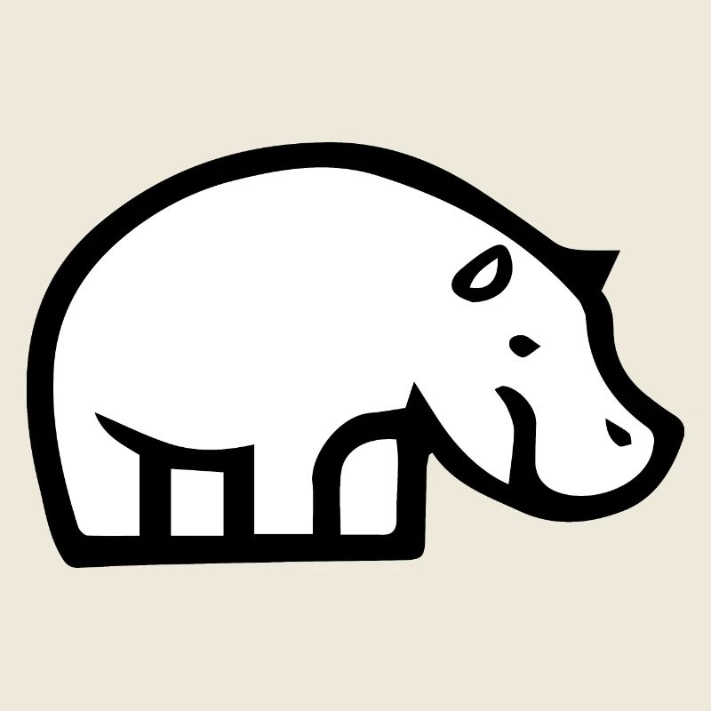 Niedliche Nilpferd-Illustration!