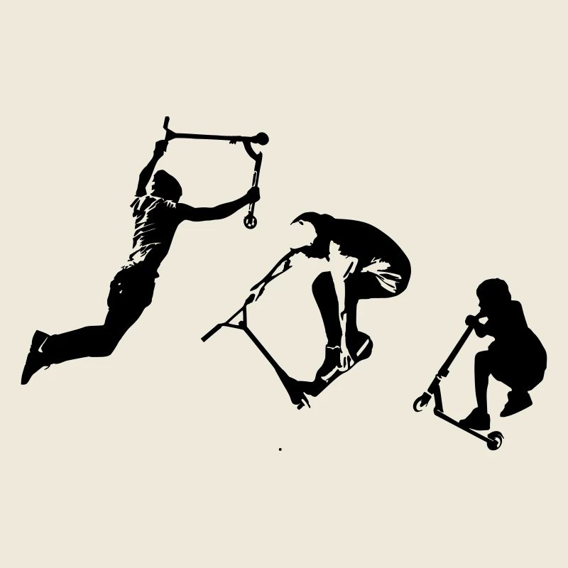 Stunt Scooter in Action Kickflip Freerider