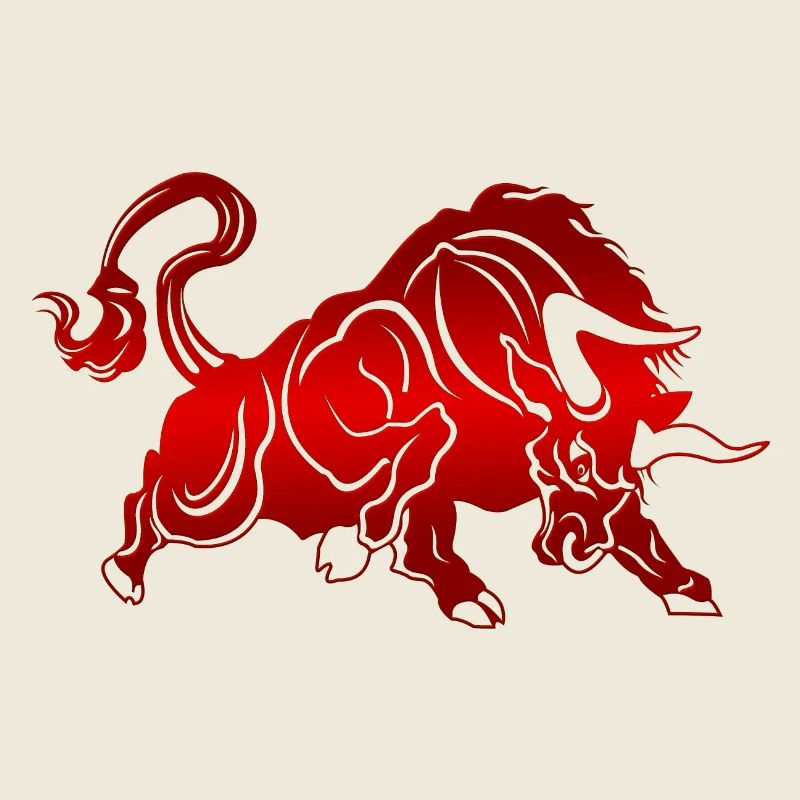 Stier Stierkopf Kopf Logo Steak Beast Gym Horn