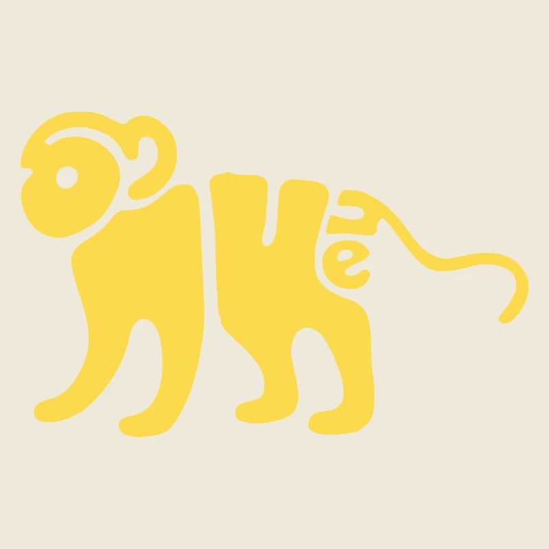 Smart Monkey Font Illustration!