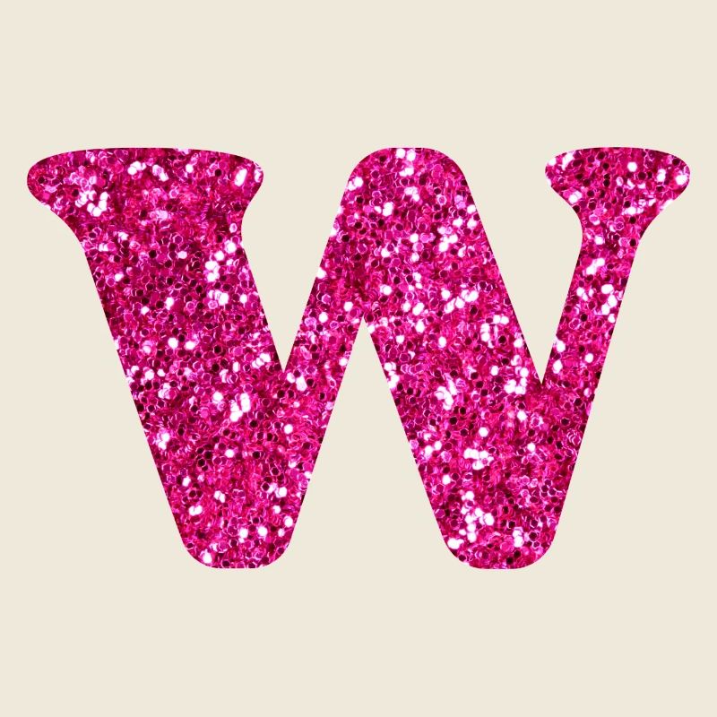 Glitzer rosa Buchstabe w