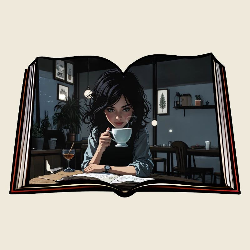 Buch zum Kaffee lesen
