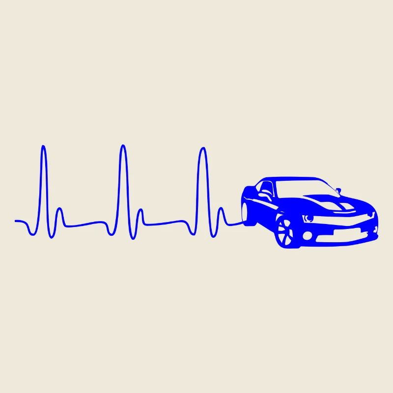 ECG HEART LINE AUTO blue