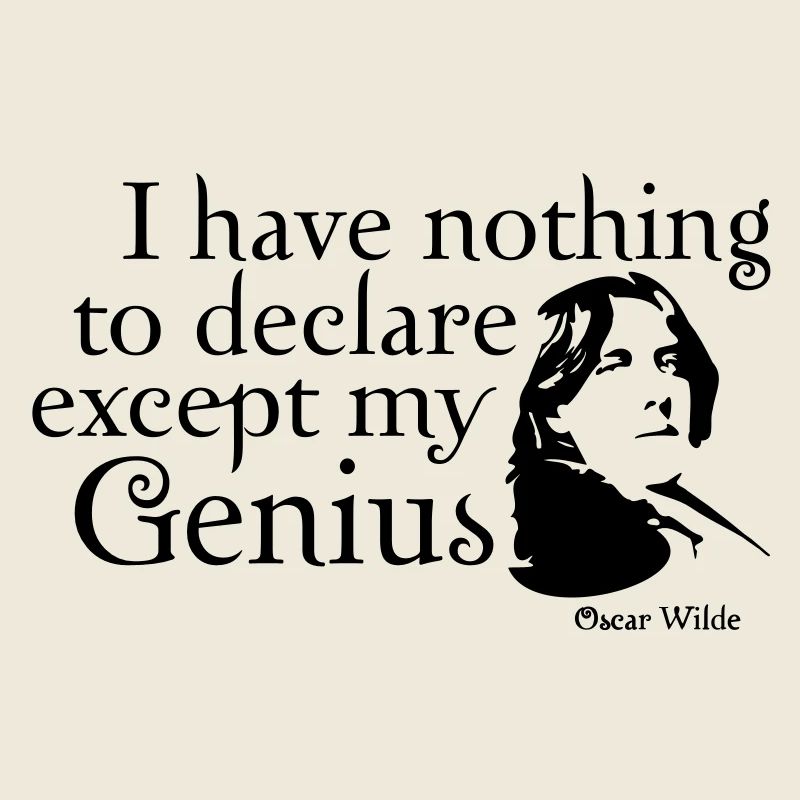 i have nothing to declare except my genius