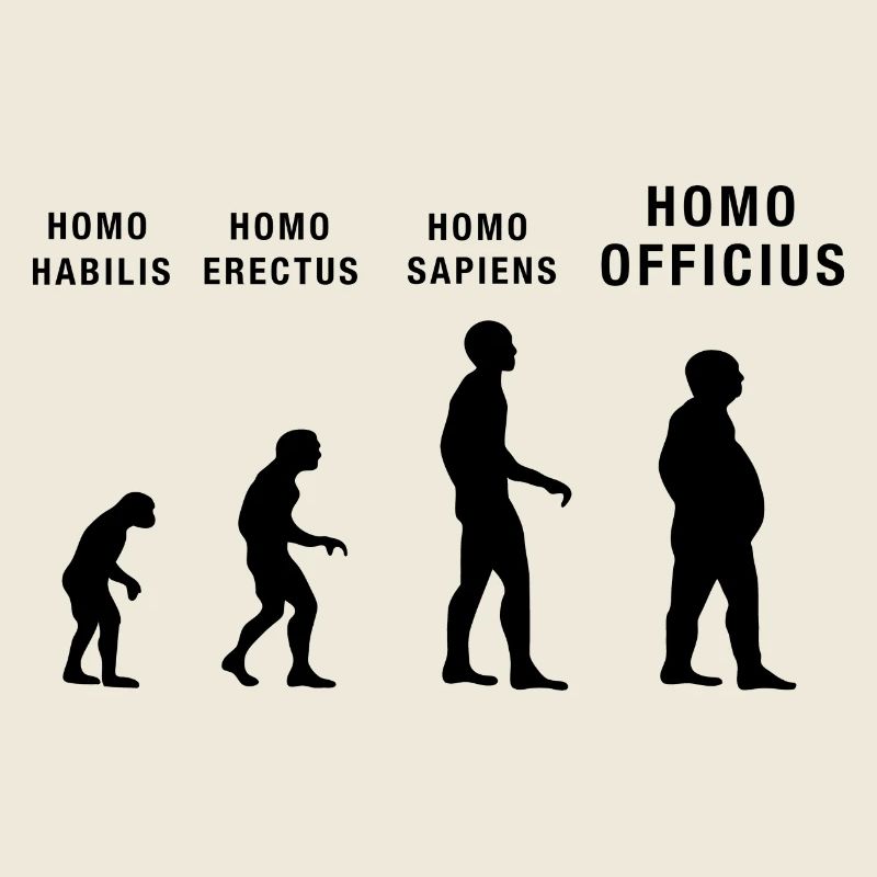 Home Office Homo Officius Evolution Bürohumor
