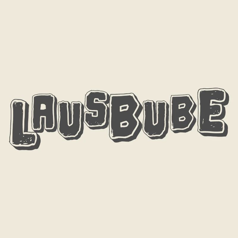 Lausbube Grau Design Spitzbuben Design