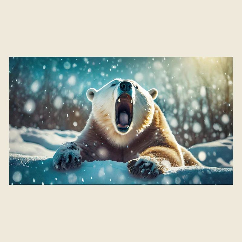 Niedliche Tiere chillen – Eisbär