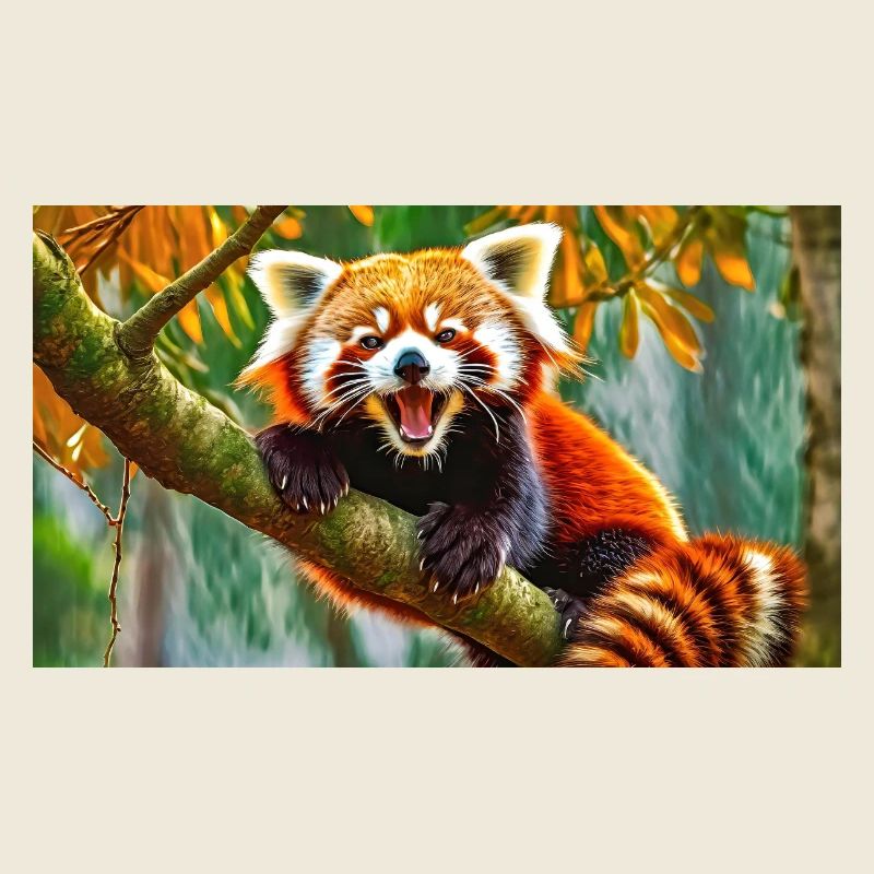 Niedliche Tiere chillen – Roter Panda