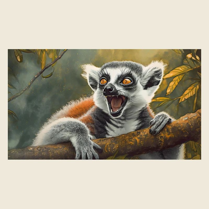 Cute animals chilling – ring-tailed lemur