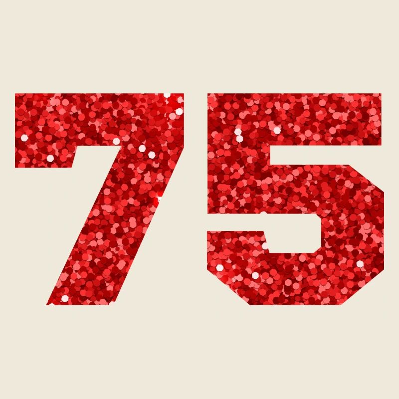 75 Red Glitter - 75th Anniversary