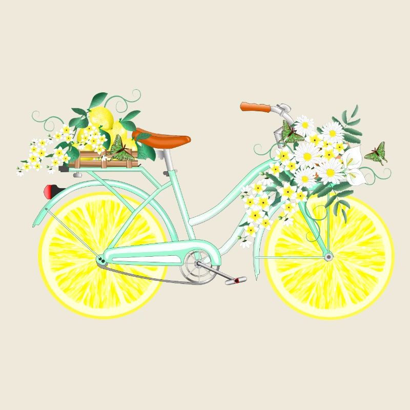 Fahrrad mit Zitronen