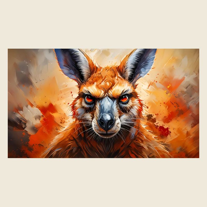 Cute grumpy grouchy animals - kangaru