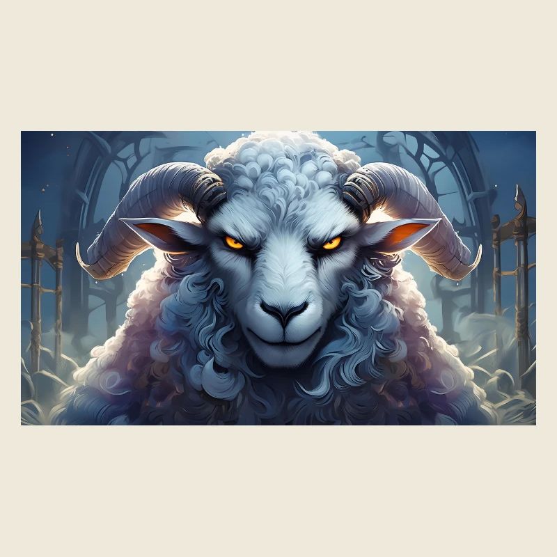 Cute grumpy grouchy animals - sheep