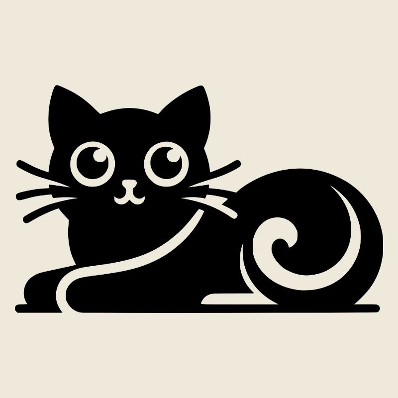 Dessin abstrait de chat