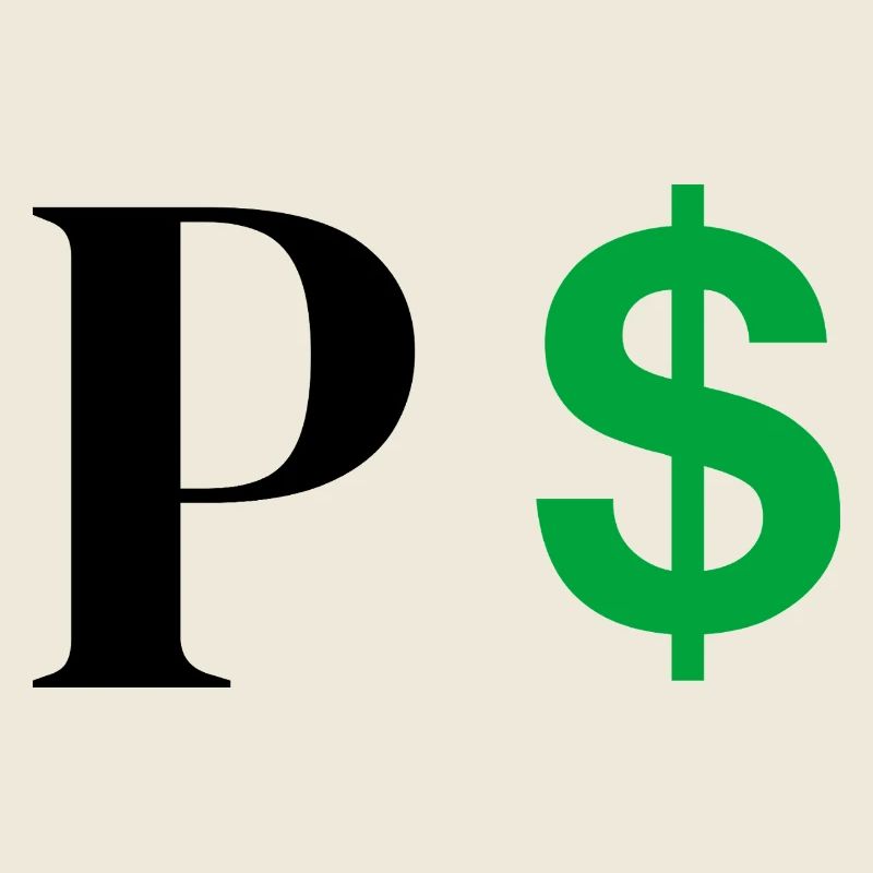 Buchstabe p Dollar
