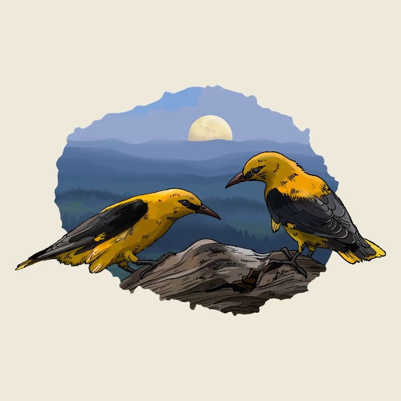 Les Loriots au clair de lune