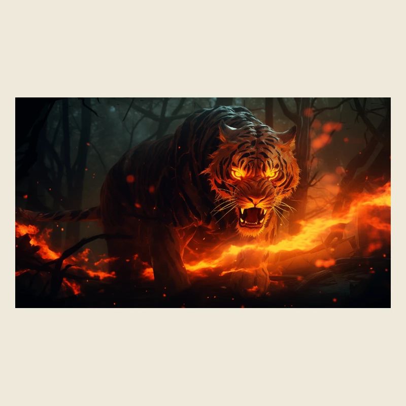 Tigre orange avec de gros dans la forêt