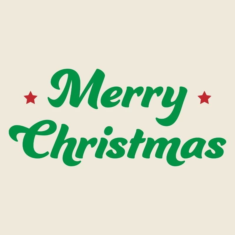 Merry Christmas Asterisk Green Red