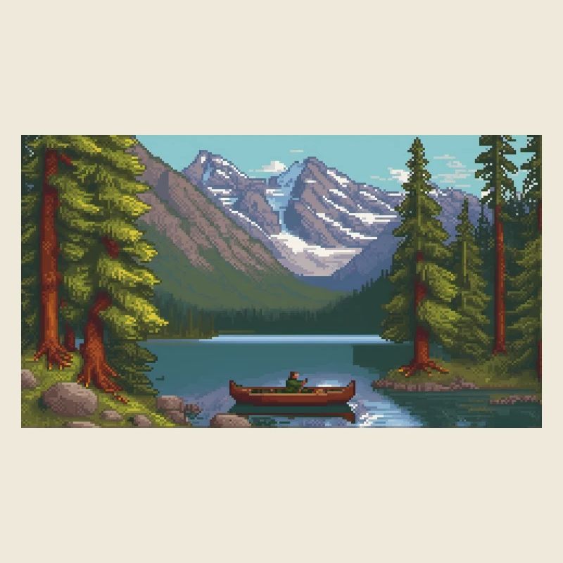 Parc national de Banff, Canada - Pixel Art
