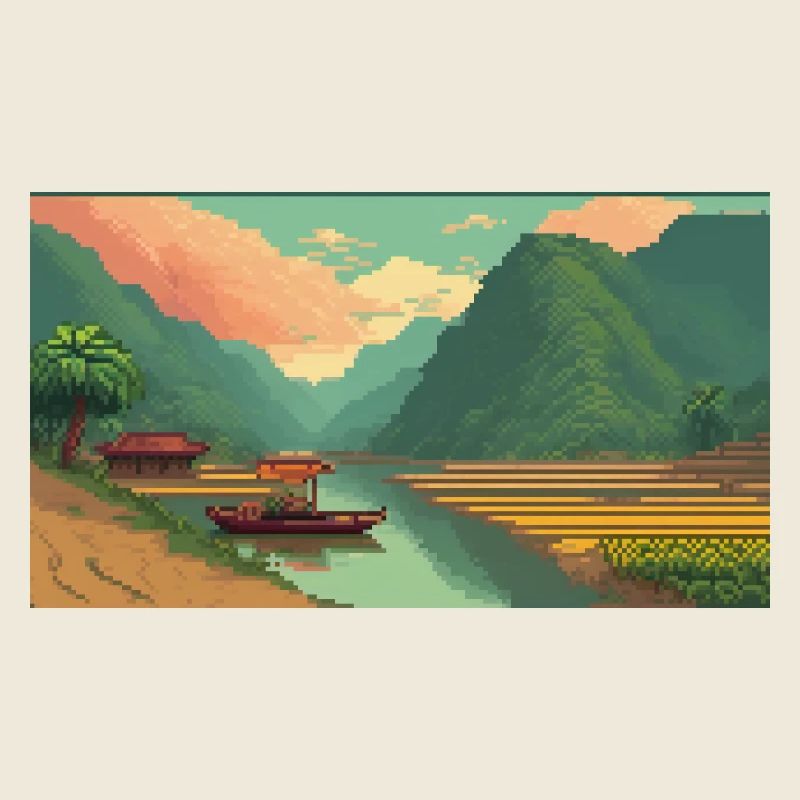 Mù Cang Chải, Vietnam - Pixel Art