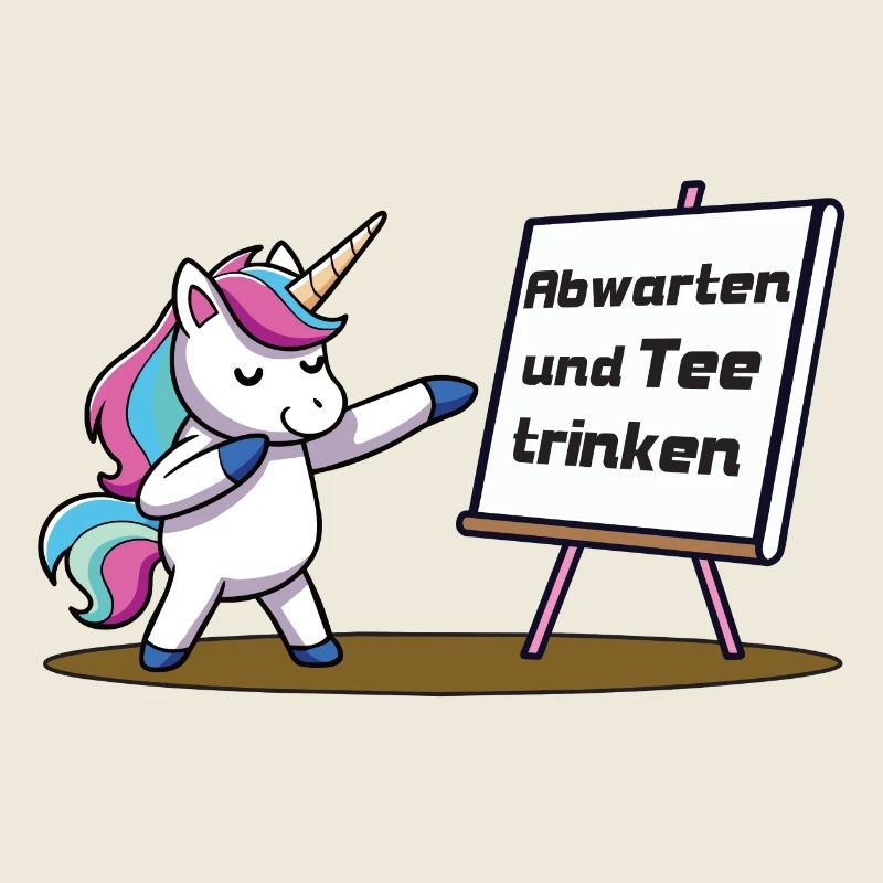 Abwarten und Tee trinken - Einhorn