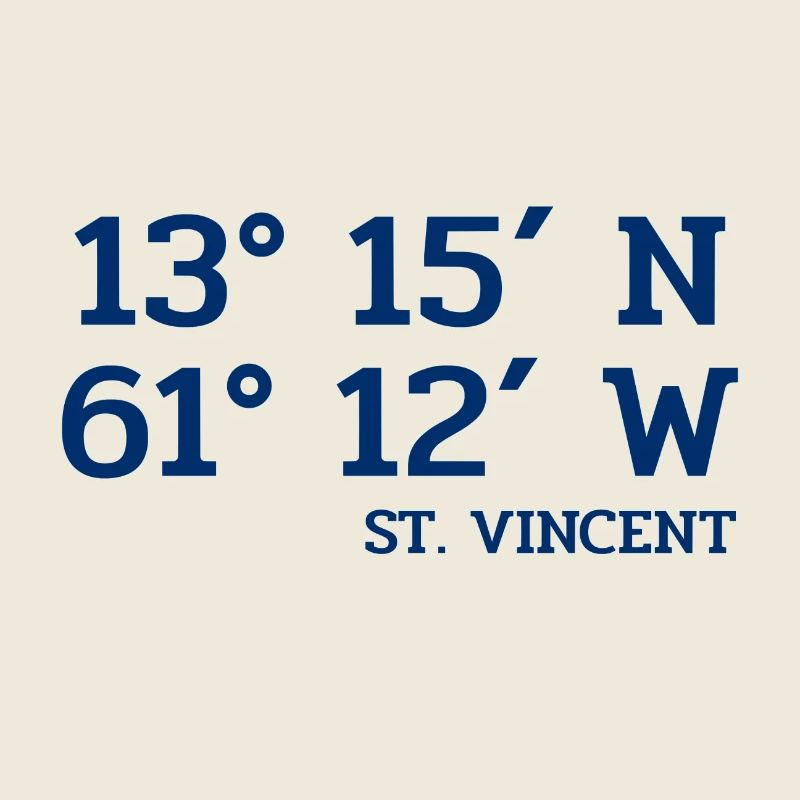 Coordonnées Saint-Vincent - Koordinaten West Indies