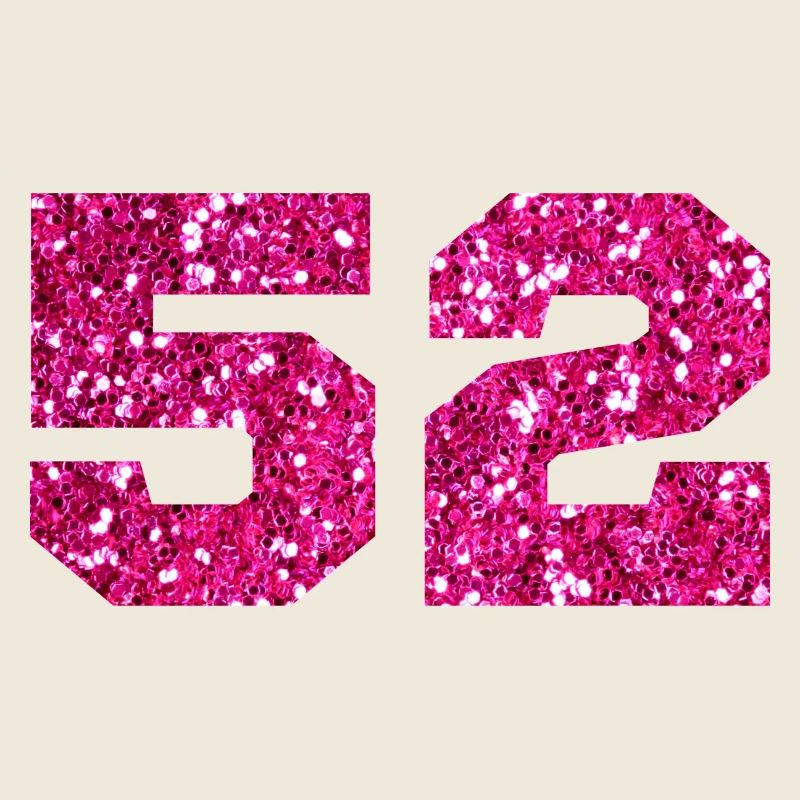 Nummer 52 Pink Glitter - 52. Jahrestag