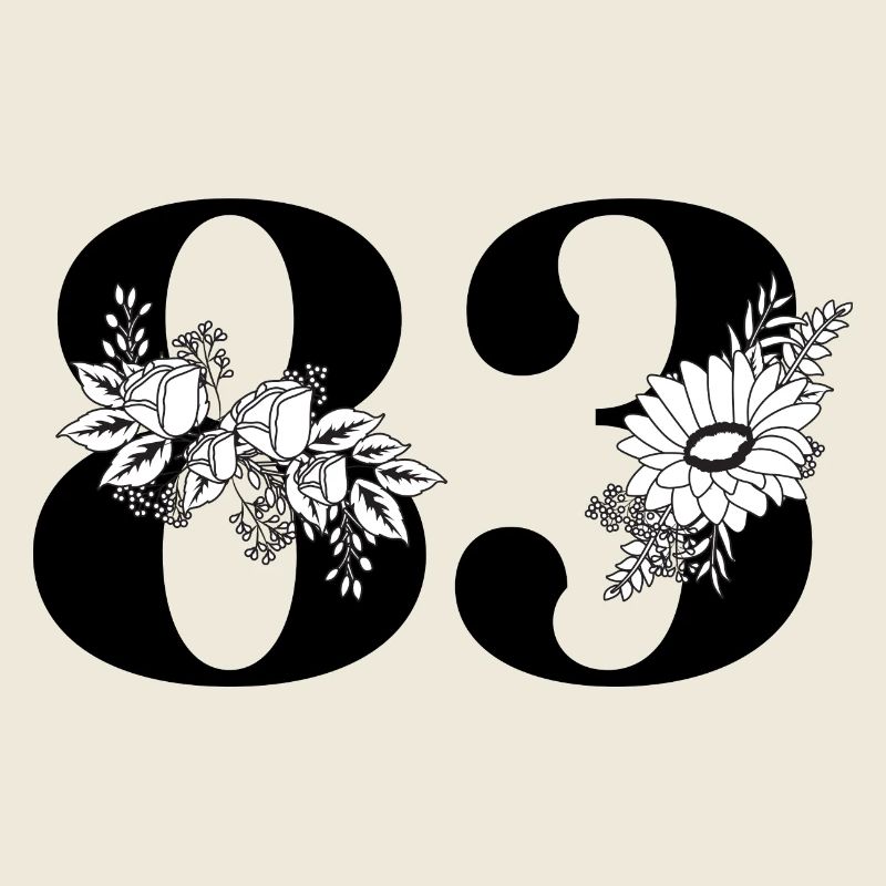 Nummer 83 Schwarze Blumen - 83. Blumengeburtstag
