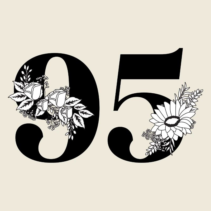 Nummer 95 Schwarze Blumen - 95. Blumengeburtstag