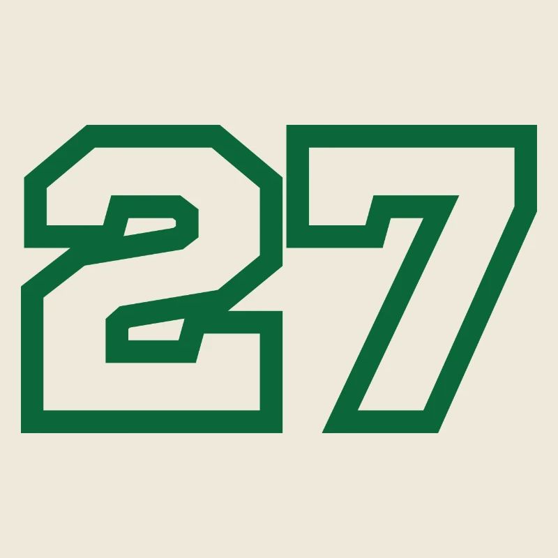 Numéro 27 sport vert